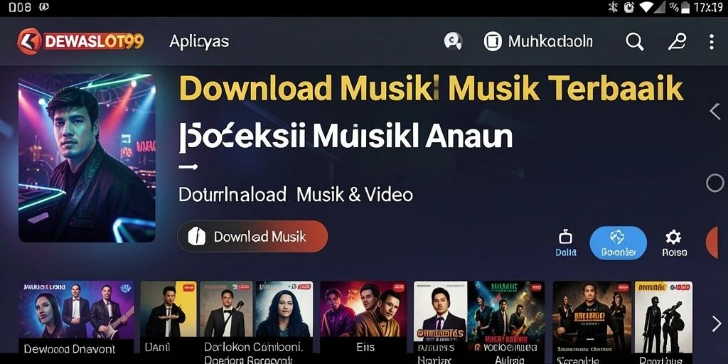 Tampilan antarmuka DEWASLOT99 untuk Download Musik yang mudah digunakan.