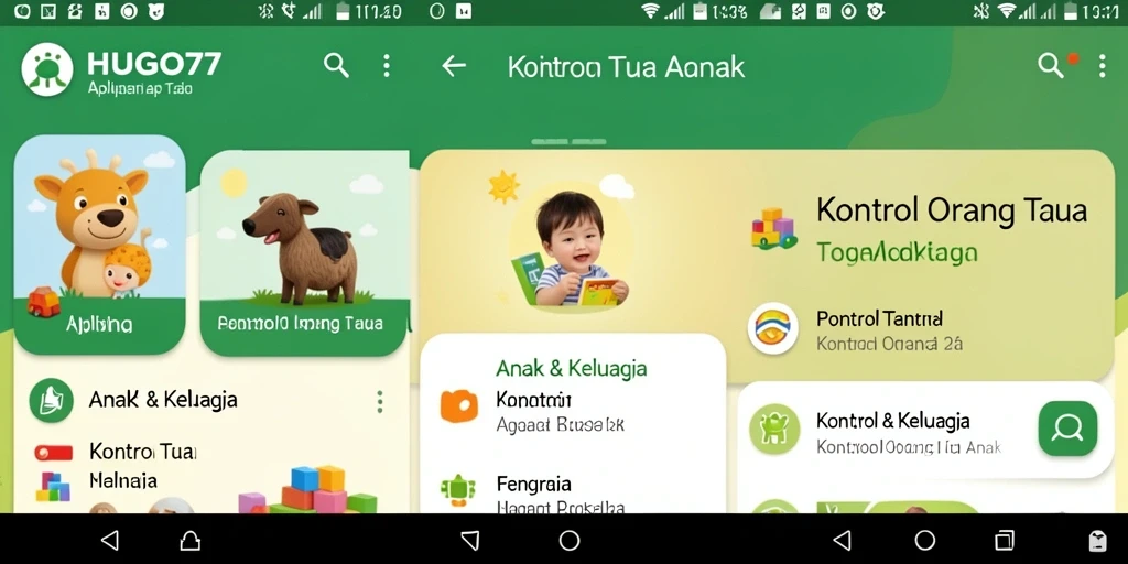 Antarmuka HUGO77 yang user-friendly untuk kontrol orang tua.