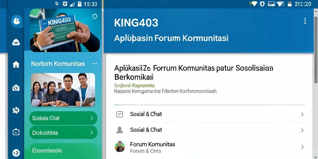 Tampilan antarmuka pengguna KING403 yang menarik dan sederhana.