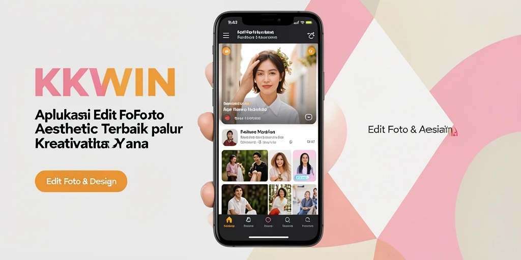 Antarmuka intuitif aplikasi Edit Foto Aesthetic KKWIN.