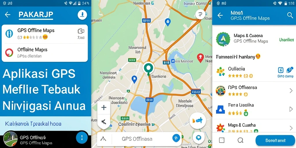 Antarmuka aplikasi PAKARJP yang intuitif dan fungsional untuk GPS Offline Maps.