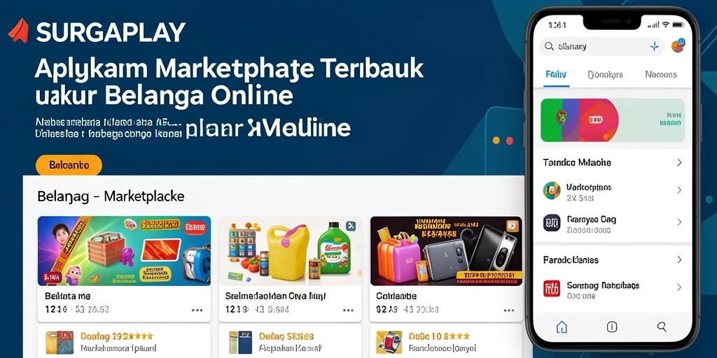 Antarmuka <strong>SURGAPLAY</strong> yang memudahkan pengguna berbelanja online.