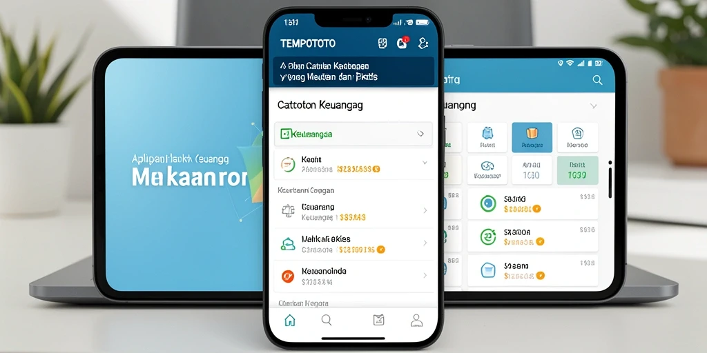 Tampilan antarmuka TEMPOTOTO untuk Catatan Keuangan yang user-friendly.