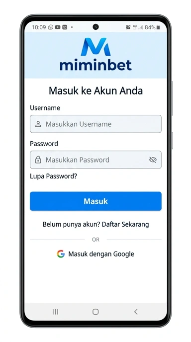 Masuk Akun Miminbet untuk Pengguna Android